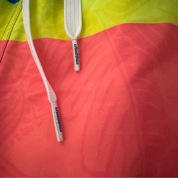 Chubbies Swim Trunks Adult 2X Large Blue Yellow Lined Swimwear Board Shorts Mens - Picture 3 of 6